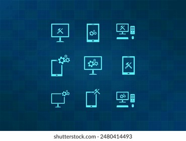 Vector illustration on blue background