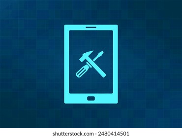 Vector illustration on blue background