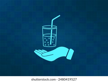 Ilustración vectorial sobre fondo azul