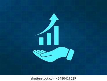Vector illustration on blue background