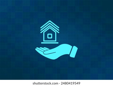 Vector illustration on blue background