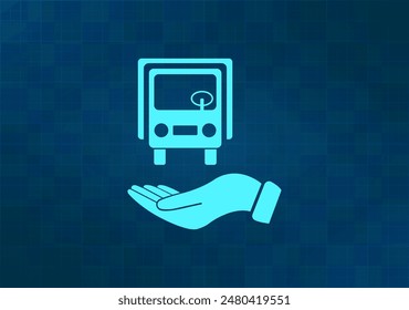 Vektorillustration auf blauem Hintergrund
