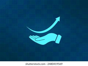 Ilustración vectorial sobre fondo azul