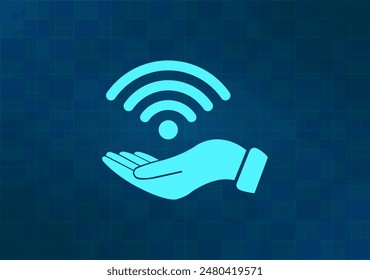 Vector illustration on blue background