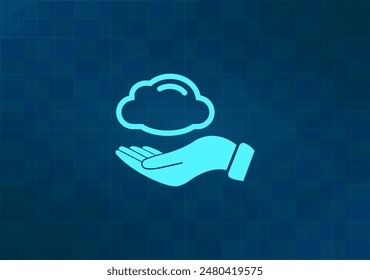 Vector illustration on blue background