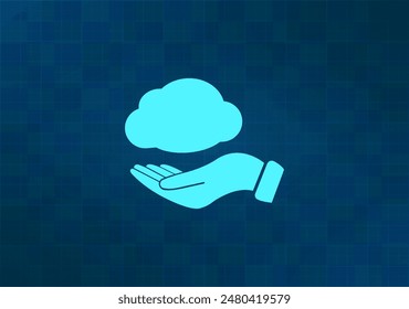 Vector illustration on blue background