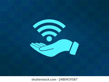 Vector illustration on blue background