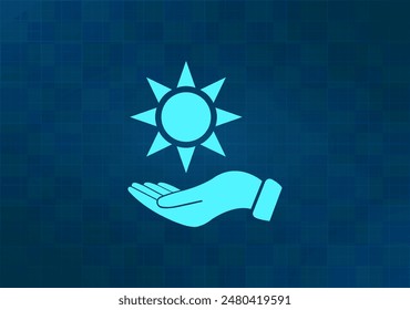 Vector illustration on blue background