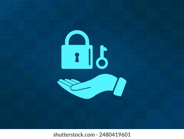 Vector illustration on blue background