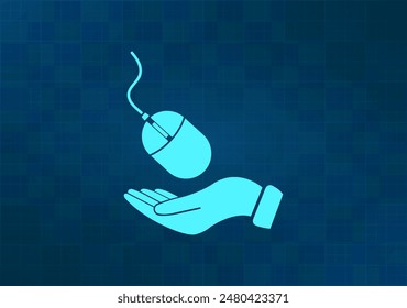 Ilustración vectorial sobre fondo azul