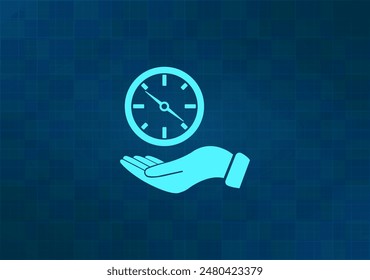Vector illustration on blue background