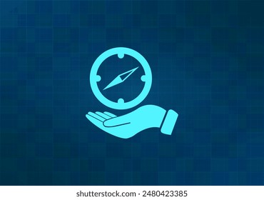 Vector illustration on blue background