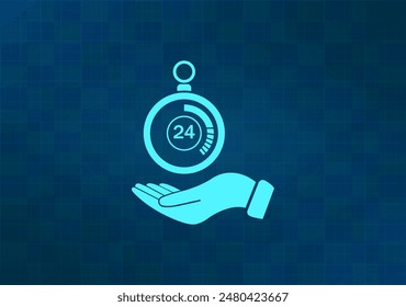 Vector illustration on blue background