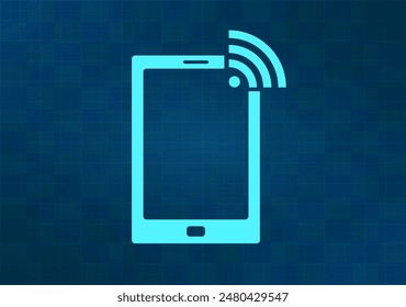 Vector illustration on blue background