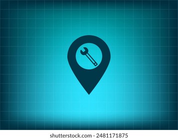 Ilustración vectorial sobre fondo azul
