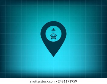 Vektorillustration auf blauem Hintergrund