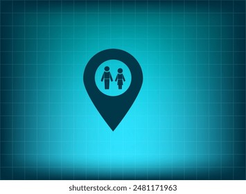 Vector illustration on blue background