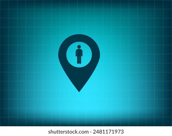 Vektorillustration auf blauem Hintergrund
