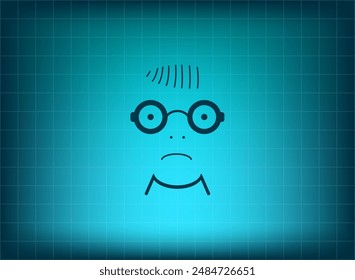 Ilustración vectorial sobre fondo azul