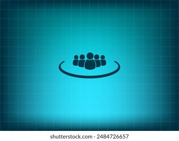 Vektorillustration auf blauem Hintergrund
