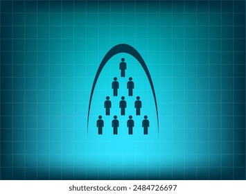 Vector illustration on blue background