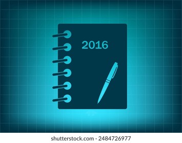 Vector illustration on blue background
