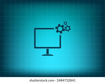 Ilustración vectorial sobre fondo azul