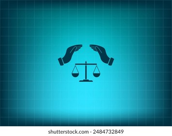 Vector illustration on blue background
