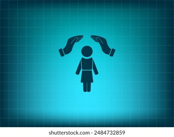 Vector illustration on blue background