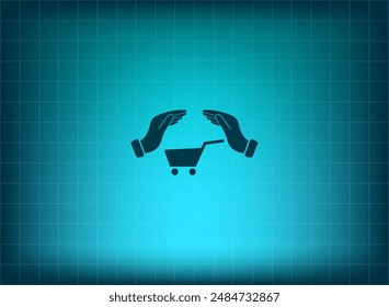 Vector illustration on blue background