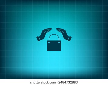 Ilustración vectorial sobre fondo azul