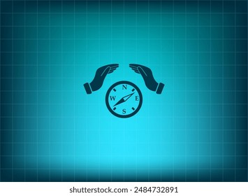 Vector illustration on blue background