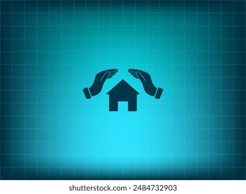 Vector illustration on blue background