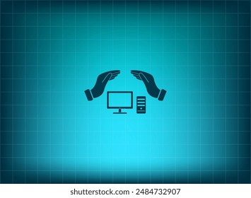 Vector illustration on blue background