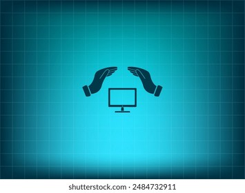 Vector illustration on blue background