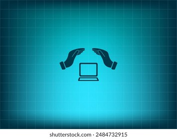 Vektorillustration auf blauem Hintergrund