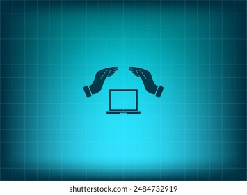 Ilustración vectorial sobre fondo azul