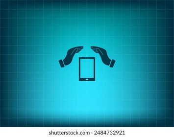 Ilustración vectorial sobre fondo azul