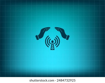 Vector illustration on blue background