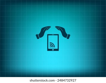 Ilustración vectorial sobre fondo azul