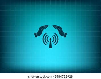 Ilustración vectorial sobre fondo azul