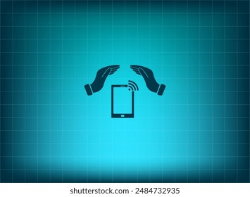 Vector illustration on blue background