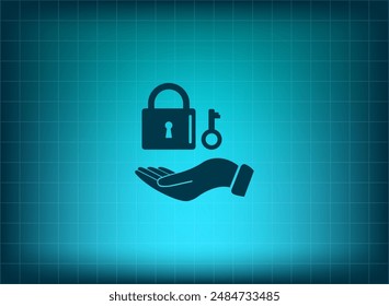 Vector illustration on blue background