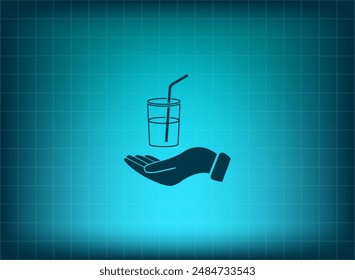 Ilustración vectorial sobre fondo azul