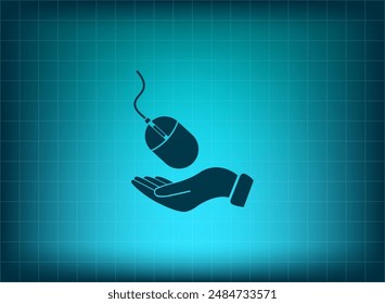 Ilustración vectorial sobre fondo azul