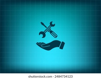 Vector illustration on blue background