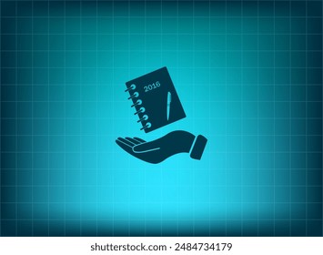 Vector illustration on blue background