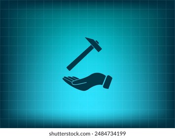 Vector illustration on blue background