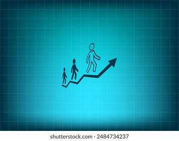 Vector illustration on blue background