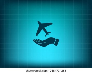 Vector illustration on blue background